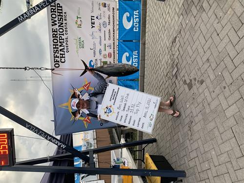 Image of a Yellowfin Tuna caught by Ben Wall on team Savannah Sportfishing Club Blue Water Invitational at the 2021 Offshore World Championship